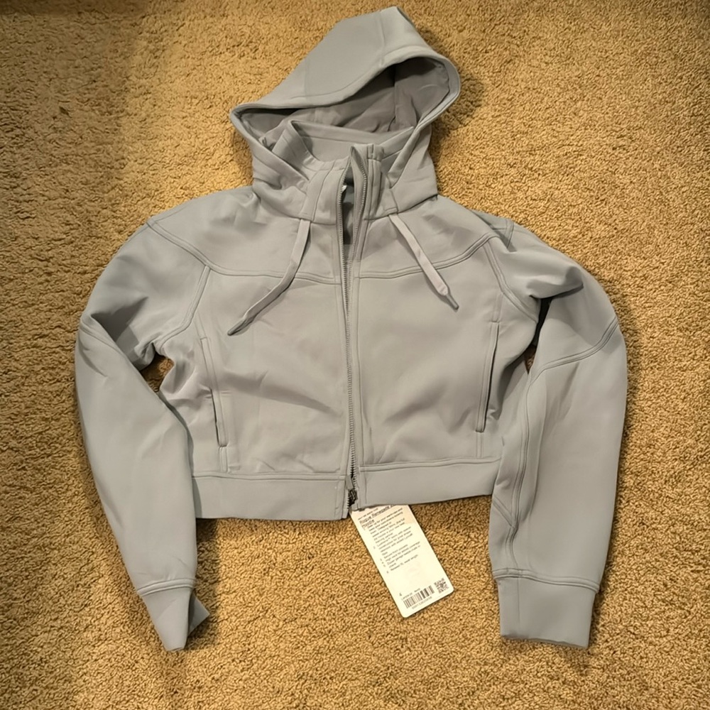 Lululemon rogue renegade zip hoodie size 4 rhino gray new with tags
